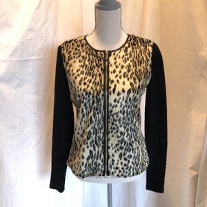 Ann Taylor faux leopard hair sweater